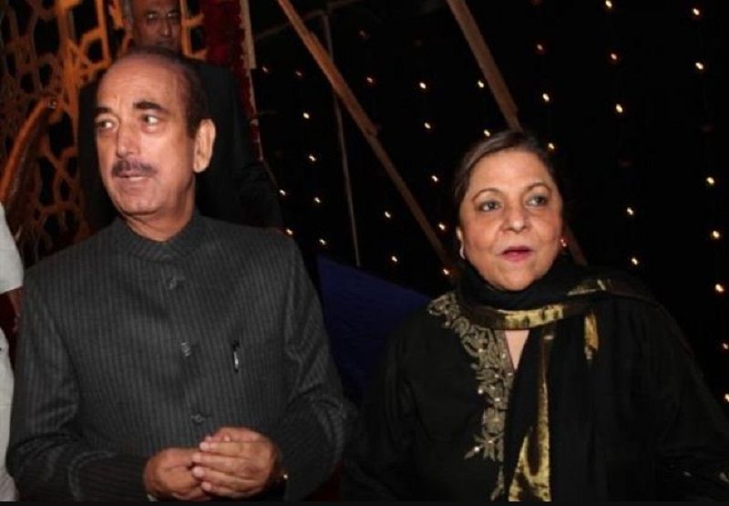 Ghulam Nabi Azad with his wife