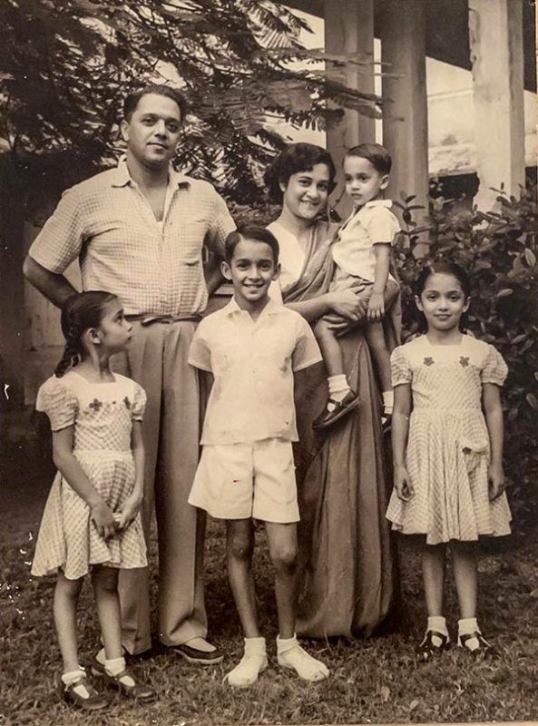 Leela Samson (extreme right) with her parents and siblings