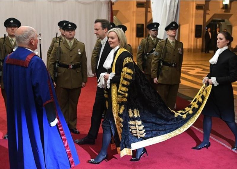 Liz as justice secretary at the Lord Mayor of London's banquet in 2016