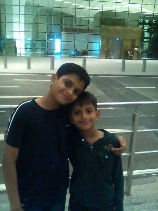 Namit Shah (left) with his younger brother, Sujal Shah