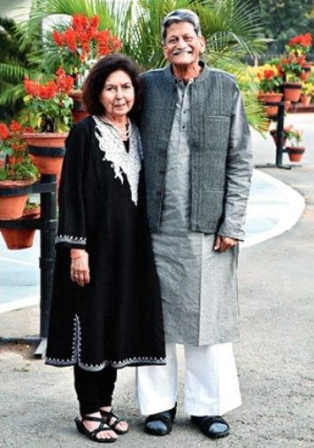 Nayantara Sahgal with the Indian novelist, Kiran Nagarkar