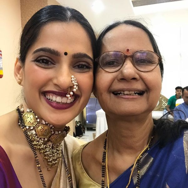 Priya Bapat with her mother