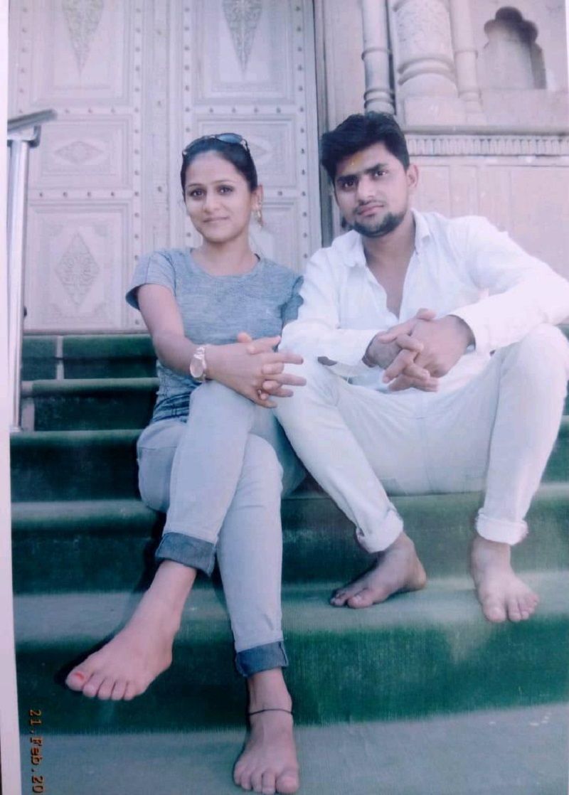 Priyanka Goswami with her brother