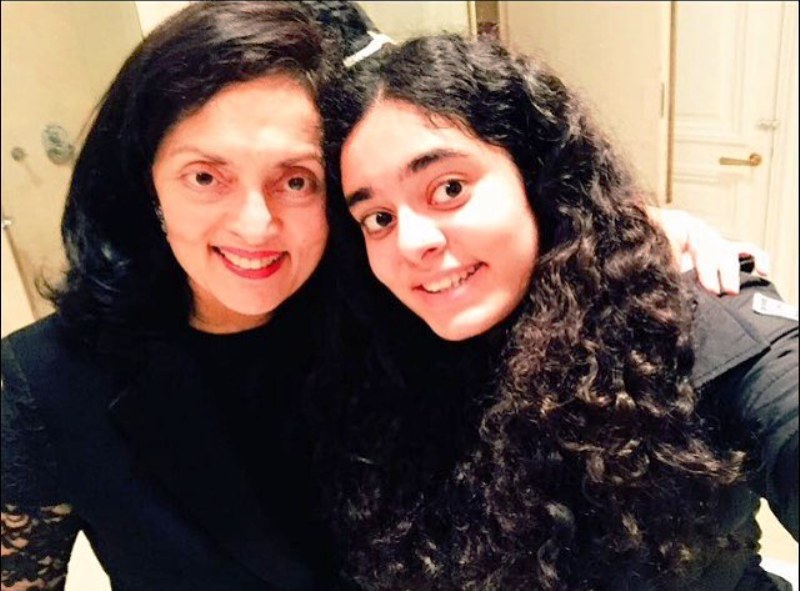 Ruchira Kamboj with her daughter, Sara