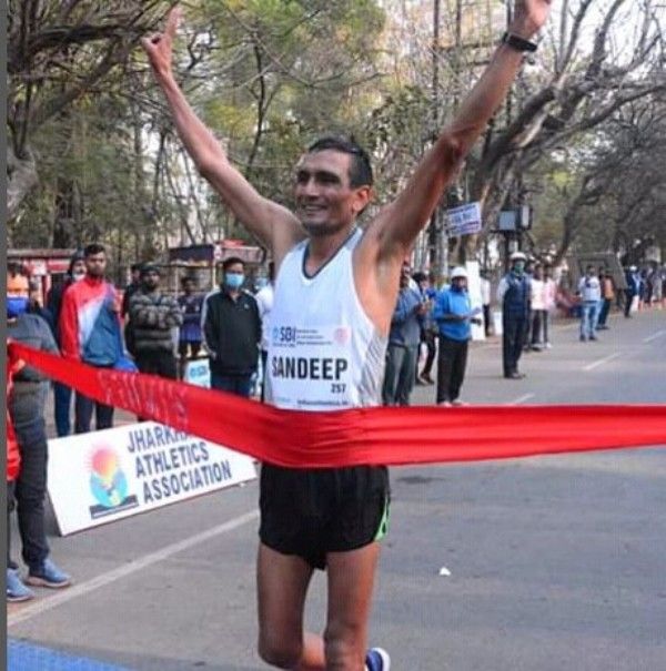Sandeep Kumar in Indian Race Walking Ch, Ranchi