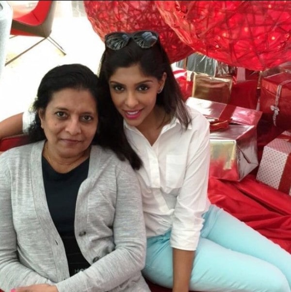 Shital Patel with her mother