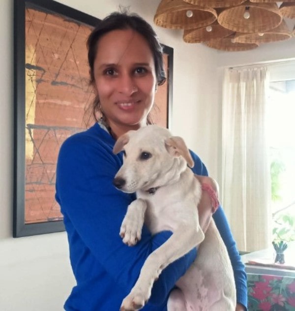 Sonia Gehlot with Coco, her pet dog