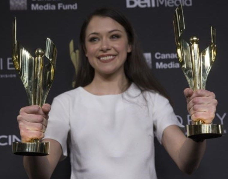 Tatiana Maslany after winning two awards at the 2017 Canadian Screen Awards
