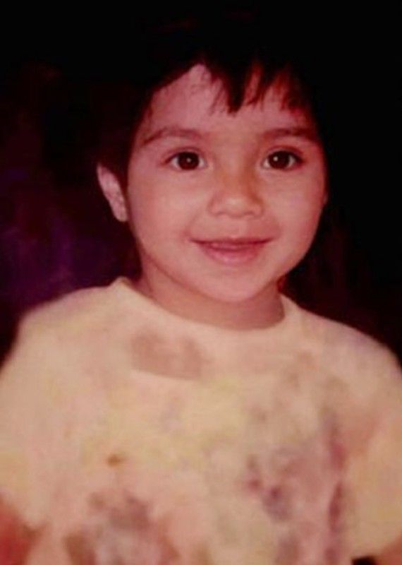 A childhood photograph of Kinza Hashmi