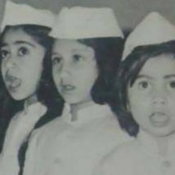 A childhood picture of Jayati Bhatia (middle)