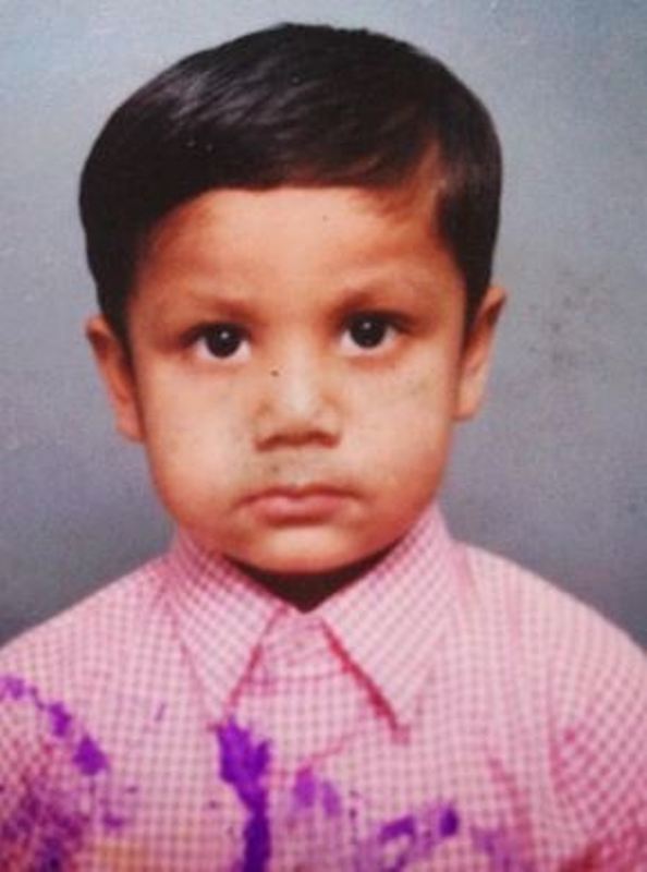 A childhood picture of Kush Shah