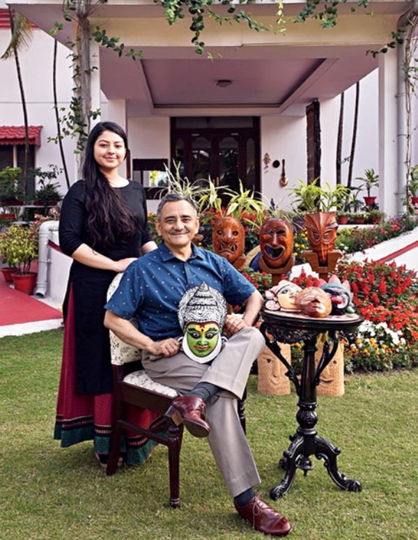 A photo of Anil Chauhan with his daughter Pragya Chauhan