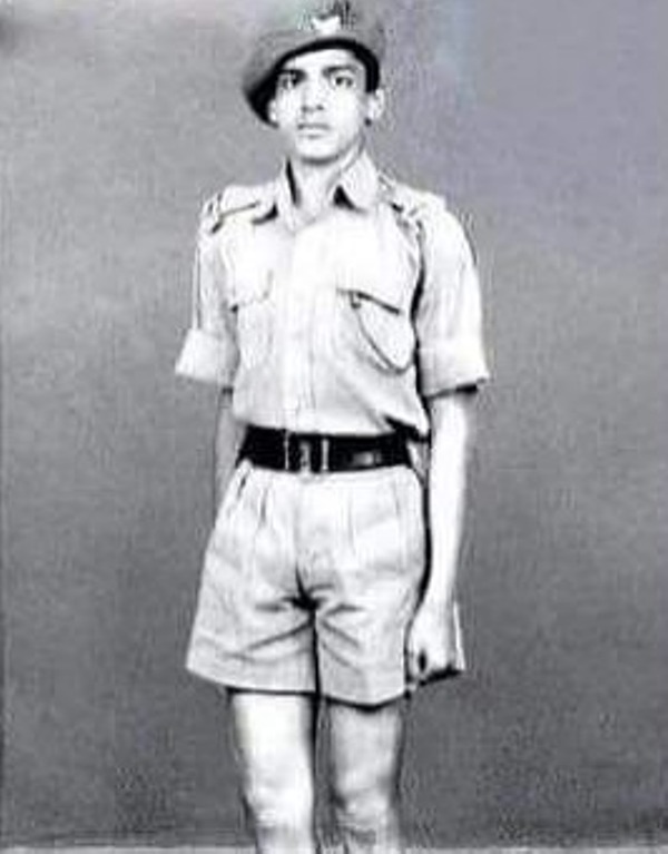 A picture of Upendra Rao during his NCC days