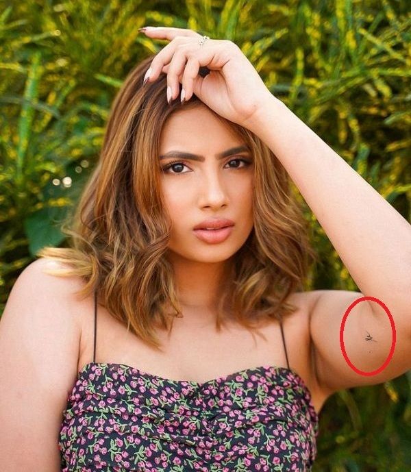 Aashna Hegde's tattoo of the letter 'K' on her left arm