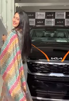 Adhvithi Shetty shared a video on her Instagram after purchasing her brand new car in 2022