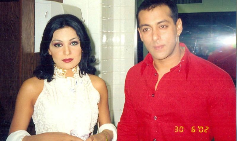 An old photograph of Meera with Salman Khan