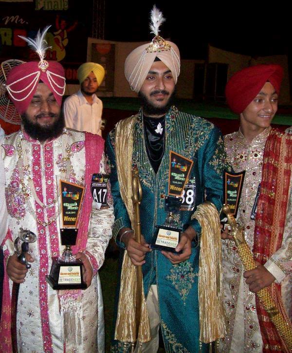 Apinderdeep after winning the title of Mr Turban in 2011