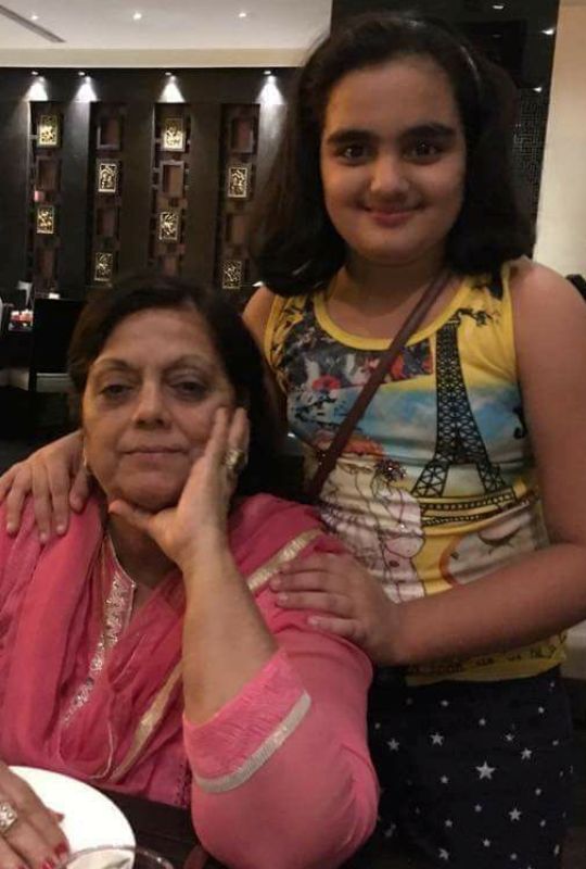 Ashwin Kaushal's mother and daughter