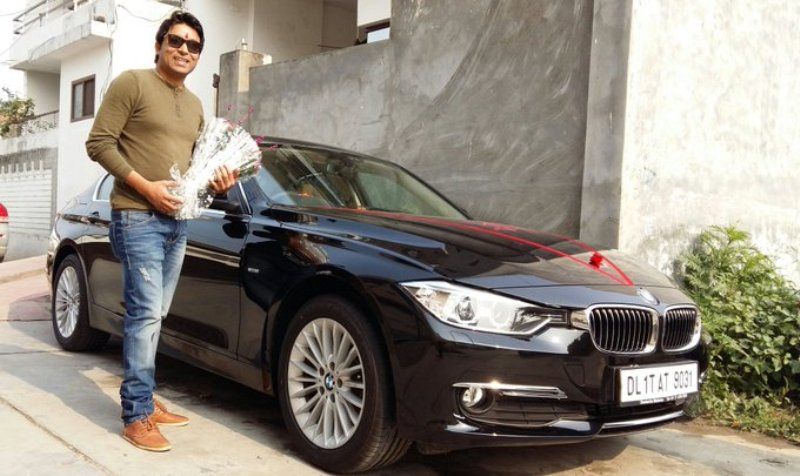 Chandan Prabhakar with his brand new car