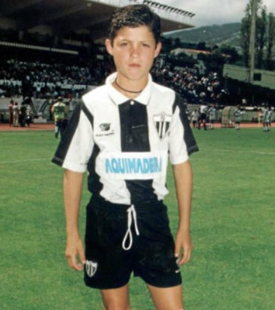 A rare photo of Cristiano Ronaldo from his early days as a football player