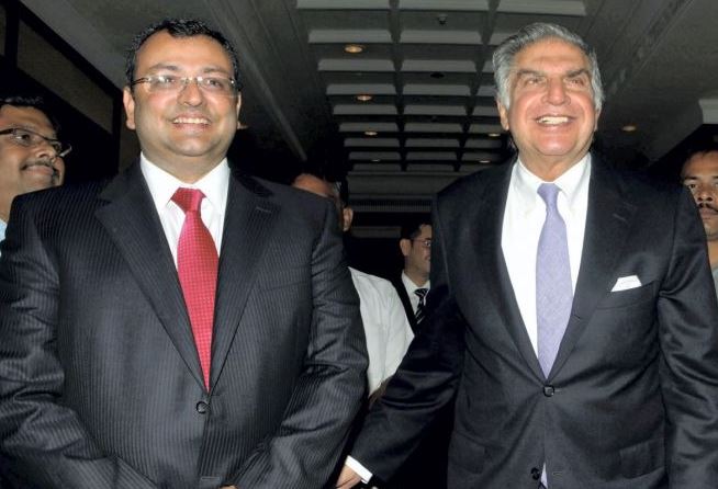 Cyrus Mistry with Ratan Tata during a business meeting