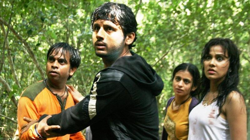 Ishtiyak Khan (left) in a still from the Bollywood film Agyaat
