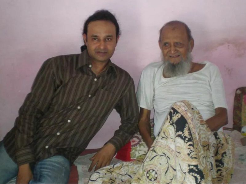 Jameel Khan with his father