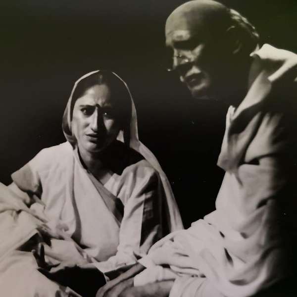 Jayati Bhatia as Kasturba Gandhi in a still from the play 'Mahatma Vs Gandhi'
