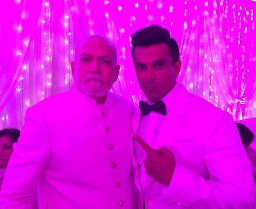 Karan Singh Grover with his father