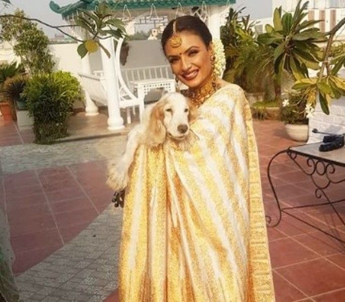 Kavita Ghai with her pet dog