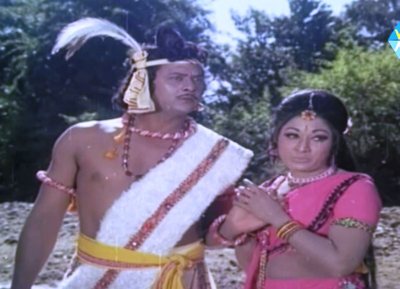 Krishnam Raju as Arjuna (Kannappa) in Bhakta Kannappa (1976)
