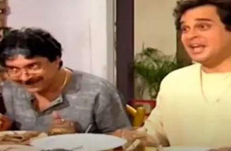 Mahesh Thakur (right) in a still from his debut television show Tu Tu Main Main