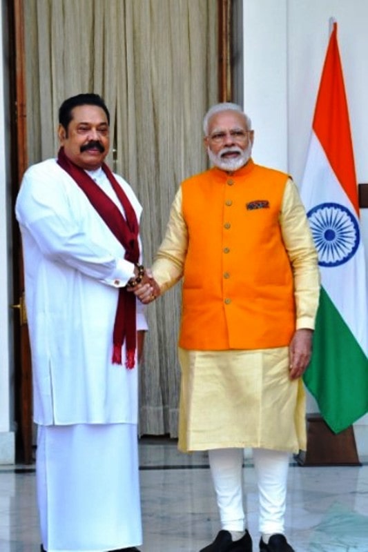 Mahinda with PM Modi