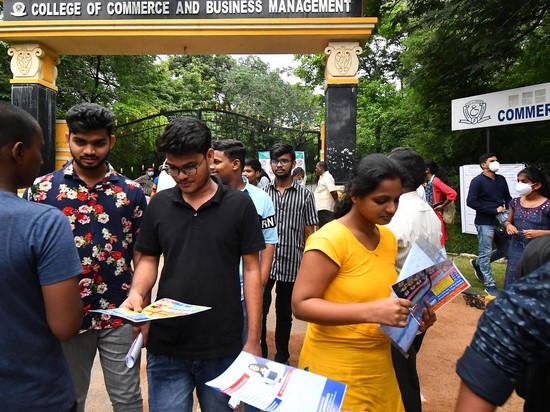 NEET-UG candidates leave an examination centre in Hyderabad on 17 July 2022