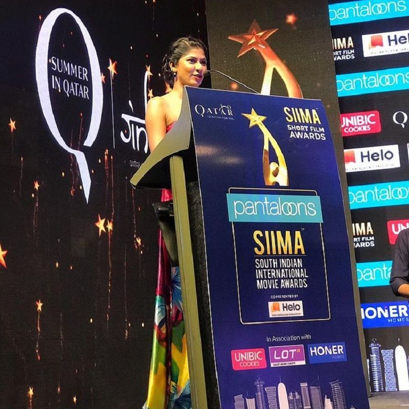 Neha Chowdary hosting SIIMA Awards