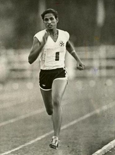 P. T. Usha's old photo from one of her track events