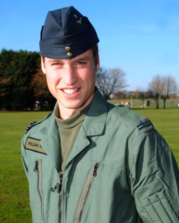 Prince William before beginning his four-month stint with the Royal Air Force in January 2008