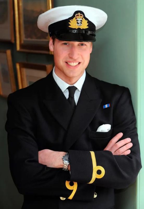 Prince William in his Royal Navy uniform