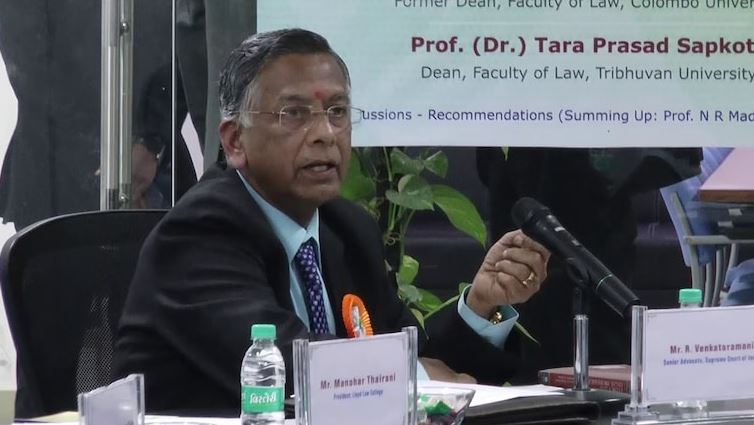 R Venkatramani attending a Law Conference