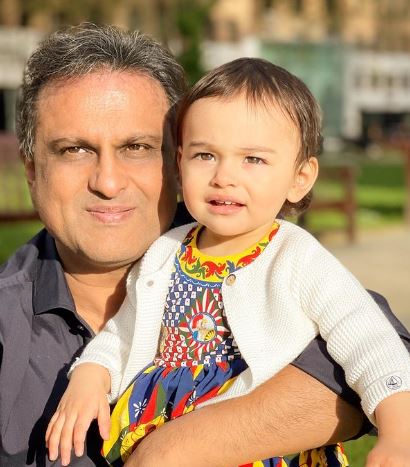Rishi Sethia with his daughter