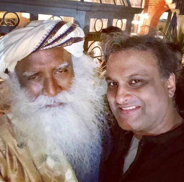 Rishi Sethia with his guru
