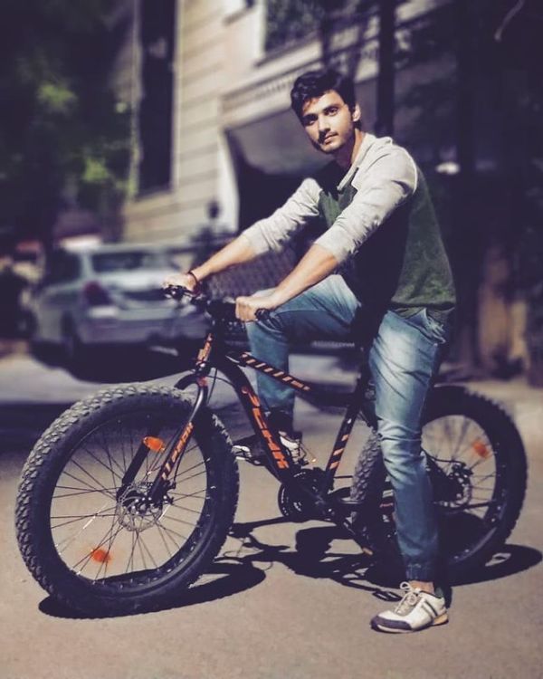 Rohit Sahni with his cycle