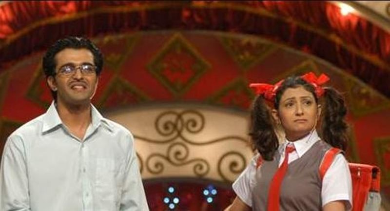 Sachin Shroff and Juhi Parmar in a still from the Indian reality show Hans Baliye