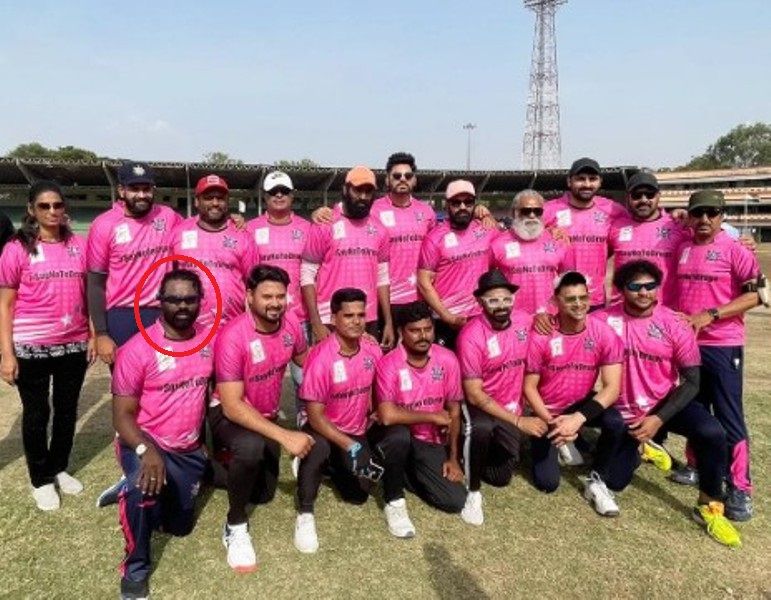 Shani Salmon in Telangana Warriors Celebrity T10 Knockout Cricket Tournament 2022