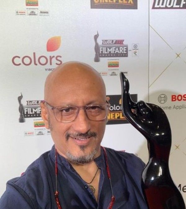 Shantanu Moitra after winning the Filmfare Award for best score for the Hindi film Sardar Udham (2021)
