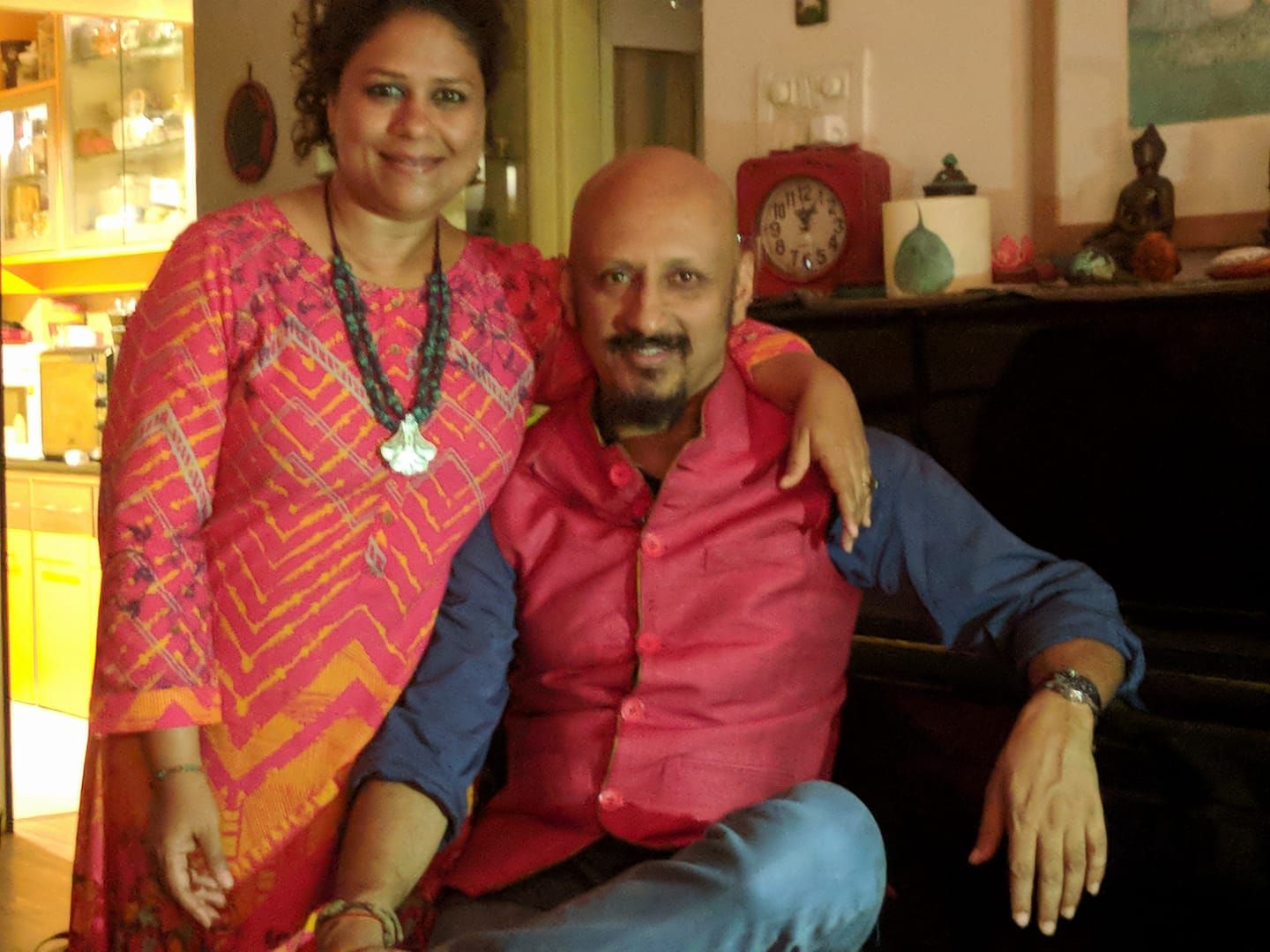 Shantanu Moitra and his wife, Sharada Moitra