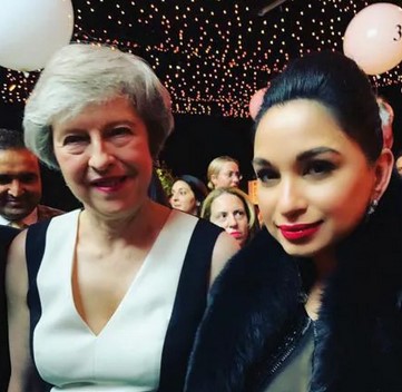 Sheetal with UK Prime Minister Theresa May