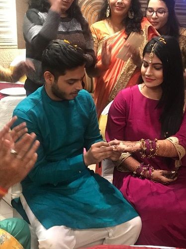 Sidharth Sagar and Subuhi Joshi's engagement picture