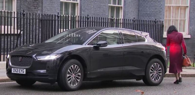 Suella Braverman walking past by her car at Downing Street