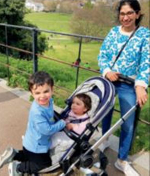 Suella Braverman with her children